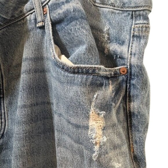 COPY - Maurices Womens Distressed Blue Denim Cheeky Taper Ankle 22W Regular Str… - Picture 10 of 13